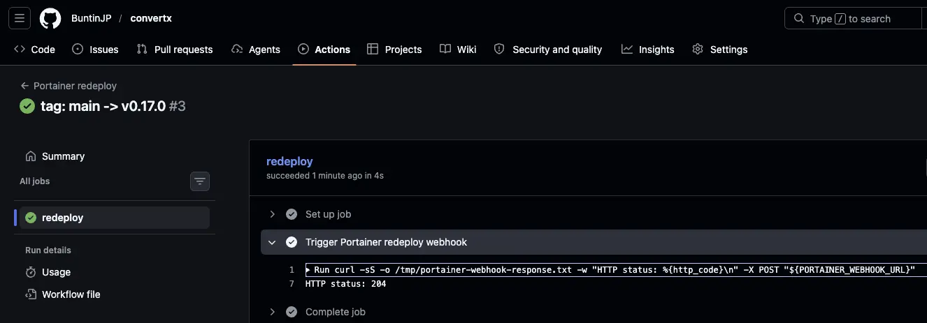 github-actions-curl-recult